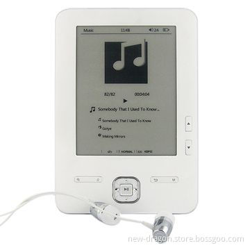 4.3-inch E-ink E-book Reader with Speaker, DRM Supported
